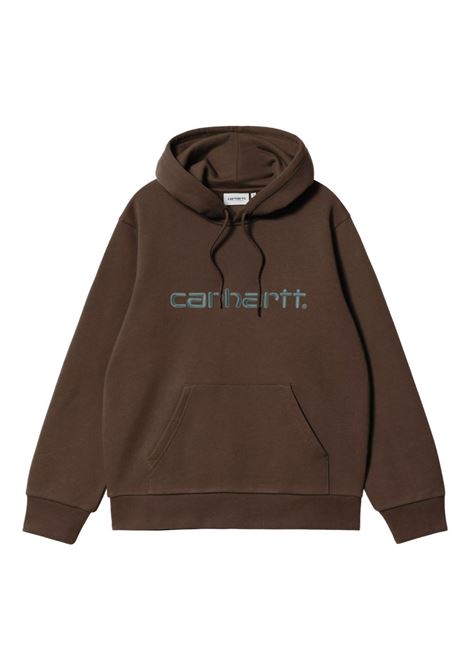 hooded carhartt sweatshirt man brown CARHARTT WIP | I0305473CE.XX